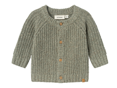 Lil Atelier seagrass strikcardigan uld/bomuld